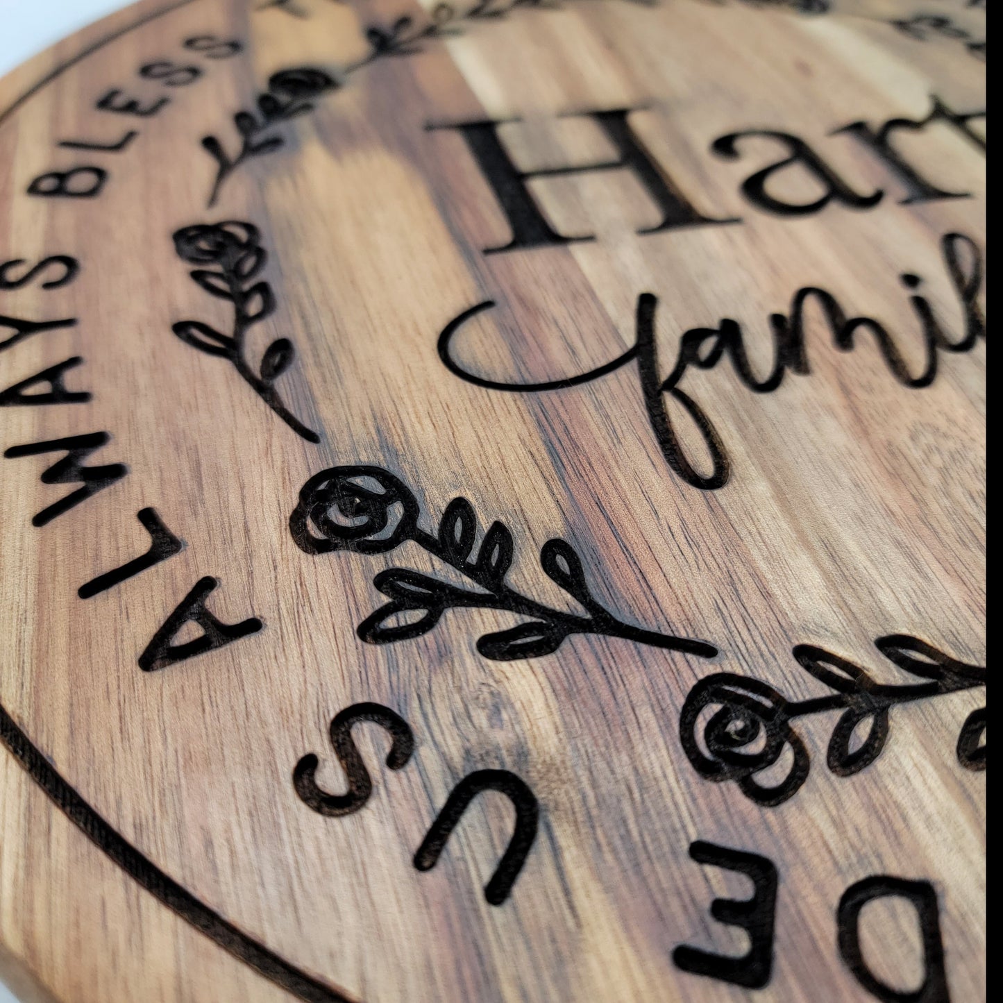 Round Acacia Wood Cutting Boards