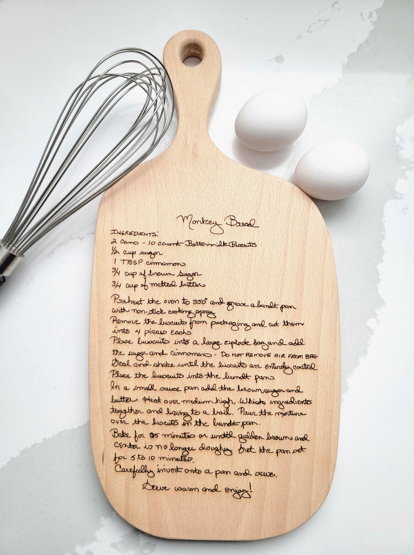 Customized Family Recipe Board