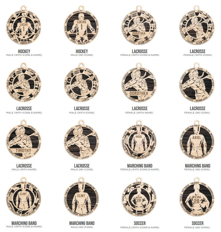 Sports Series Ornaments