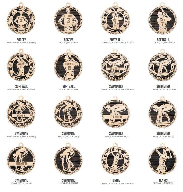 Sports Series Ornaments