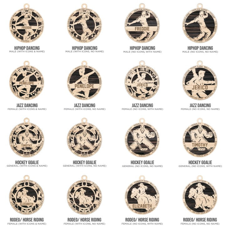 Sports Series Ornaments
