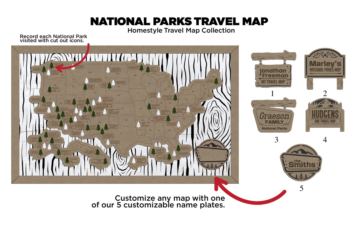 National Parks Travel Map
