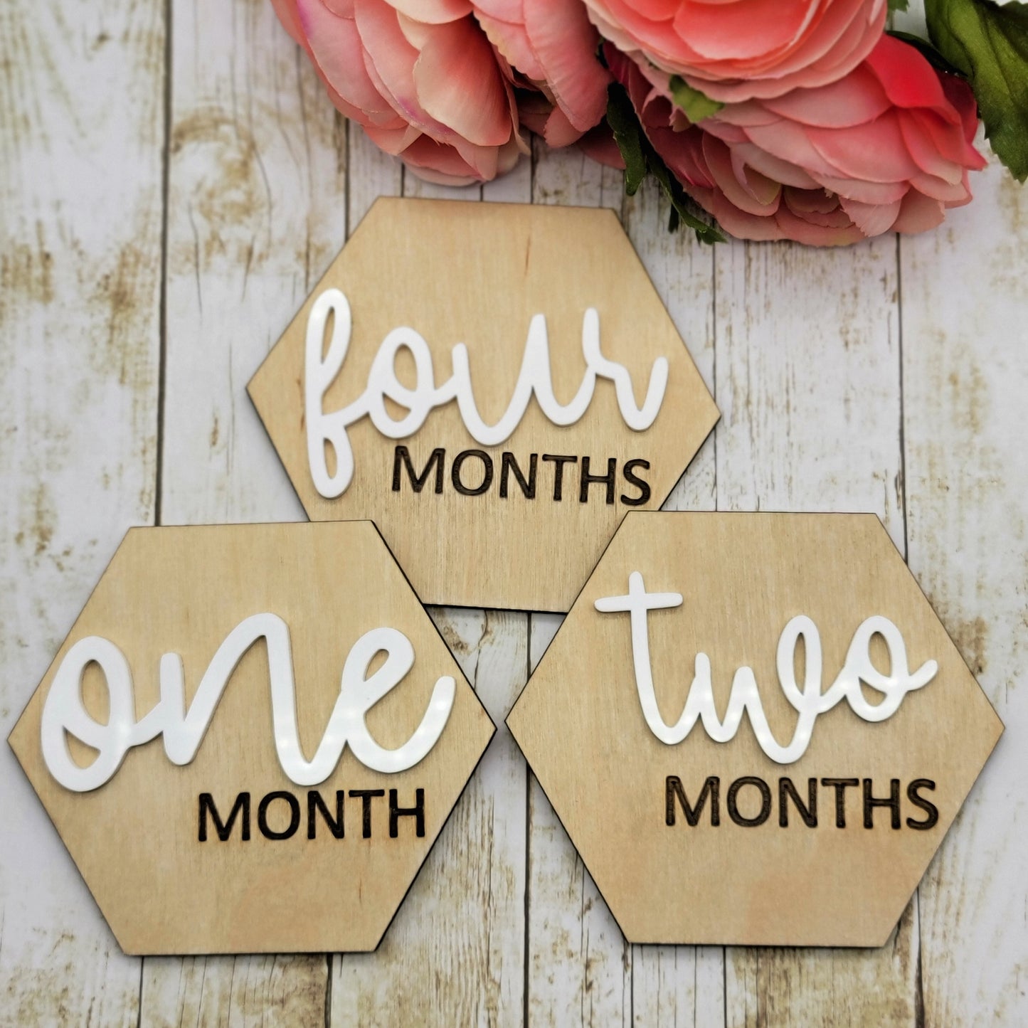 Baby Milestone Markers -Wood and Acrylic