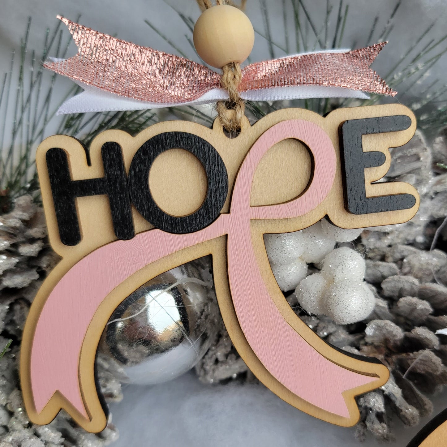 Hope Memorial Cancer Ornament or Fighter, Survivor, Taken Ornament